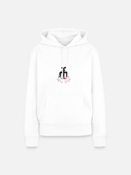 Blut liebe - Frauen Premium Bio Hoodie - Weiß