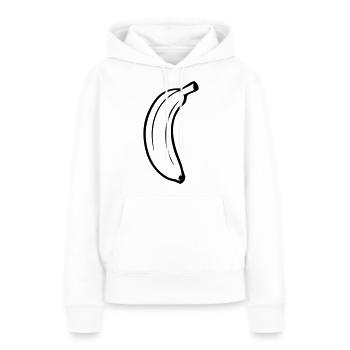 banane obst lecker gesund essen bananenschale krum - Frauen Premium Bio Hoodie - Weiß - Vorne - Julia (174cm)