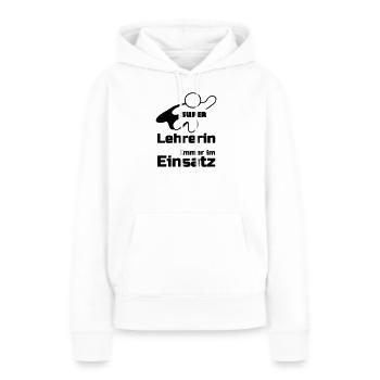 Super Lehrerin Geschenk - Frauen Premium Bio Hoodie - Weiß - Vorne - Julia (174cm)