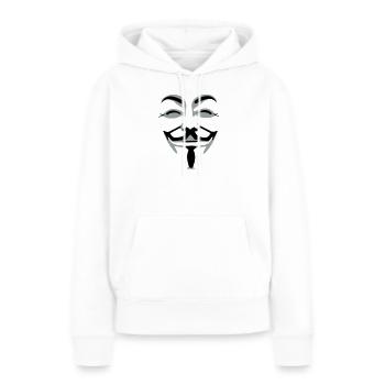 anonymus_vektor_2farb - Sweat à capuche Premium bio Femme - blanc - Devant - Julia (174cm)