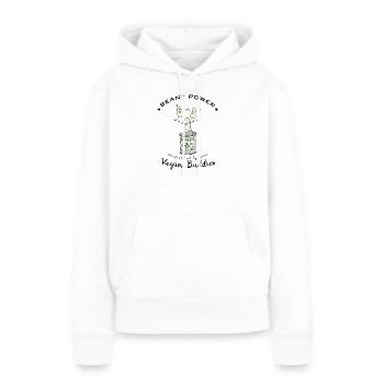 Haricots Soja Protéines Végétaliennes - Sweat à capuche Premium bio Femme - blanc - Devant - Julia (174cm)