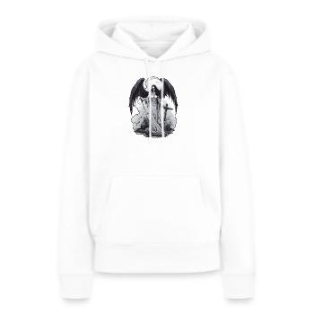 Dark Angel - Frauen Premium Bio Hoodie - Weiß - Vorne - Julia (174cm)