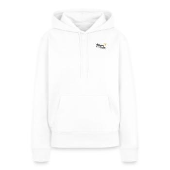 Mom to be - Frauen Premium Bio Hoodie - Weiß - Vorne - Julia (174cm)