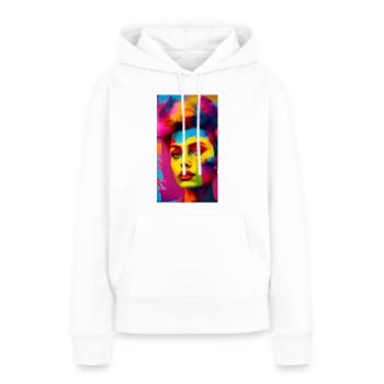 Émeute de couleurs de beauté - Sweat à capuche Premium bio Femme - blanc - Devant - Julia (174cm)