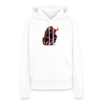 Stier - Frauen Premium Bio Hoodie - Weiß - Vorne - Julia (174cm)