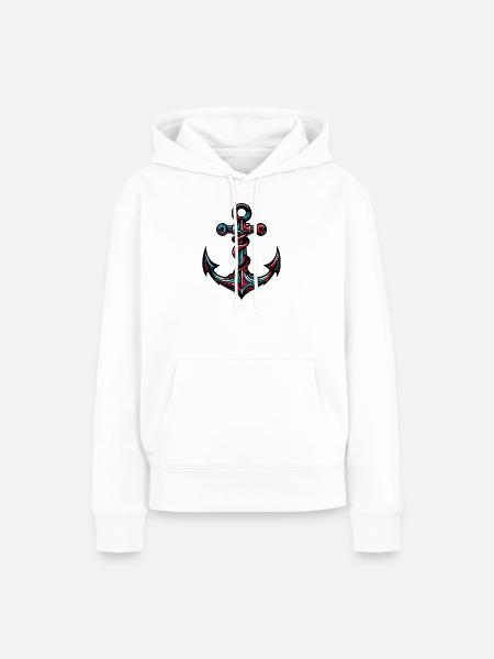 Ein Anker - Frauen Premium Bio Hoodie - Weiß