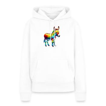 Esel-Maultier - Frauen Premium Bio Hoodie - Weiß - Vorne - Julia (174cm)