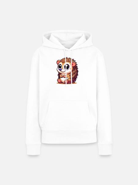 Igel - Frauen Premium Bio Hoodie - Weiß