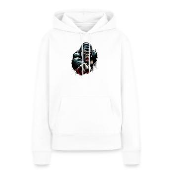 Gorilla - Frauen Premium Bio Hoodie - Weiß - Vorne - Julia (174cm)
