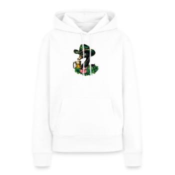 Une touche d’Irlande - Sweat à capuche Premium bio Femme - blanc - Devant - Julia (174cm)