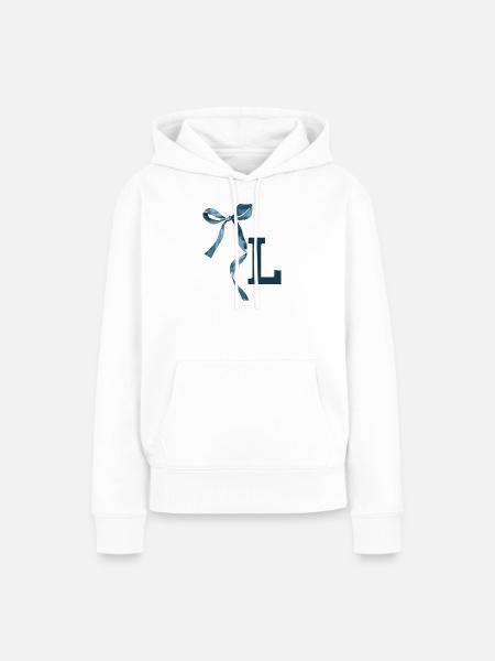 Monogramm l Geschenkidee - Frauen Premium Bio Hoodie - Weiß
