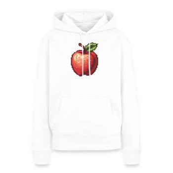 Retro Pixel Apfel - Frauen Premium Bio Hoodie - Weiß - Vorne - Julia (174cm)