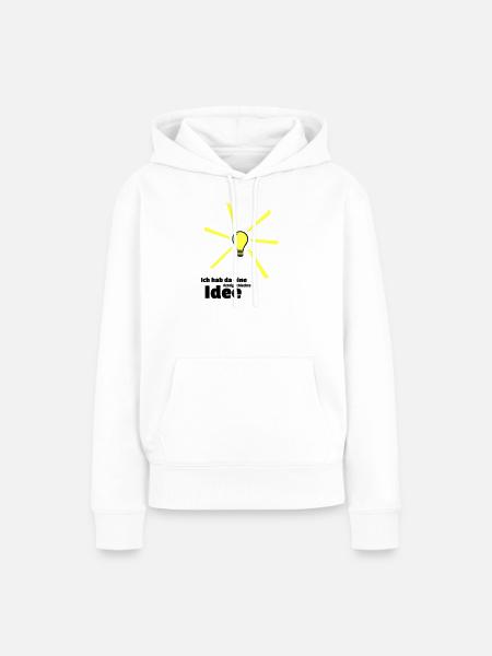schlechte Idee - Frauen Premium Bio Hoodie - Weiß