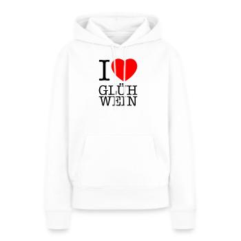 J’adore le vin chaud - Sweat à capuche Premium bio Femme - blanc - Devant - Julia (174cm)