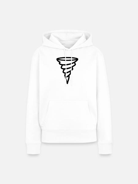 Tornado - Frauen Premium Bio Hoodie - Weiß