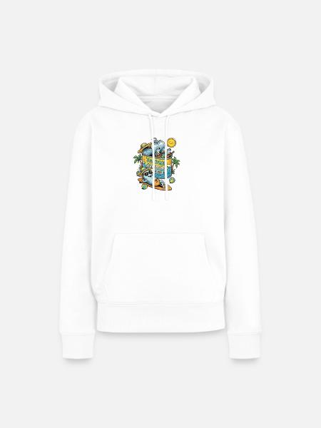 Sardine Summer - Frauen Premium Bio Hoodie - Weiß