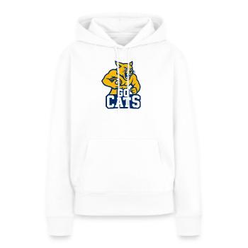 Mascotte de football Wild Cats Design du ventilateur - Sweat à capuche Premium bio Femme - blanc - Devant - Julia (174cm)