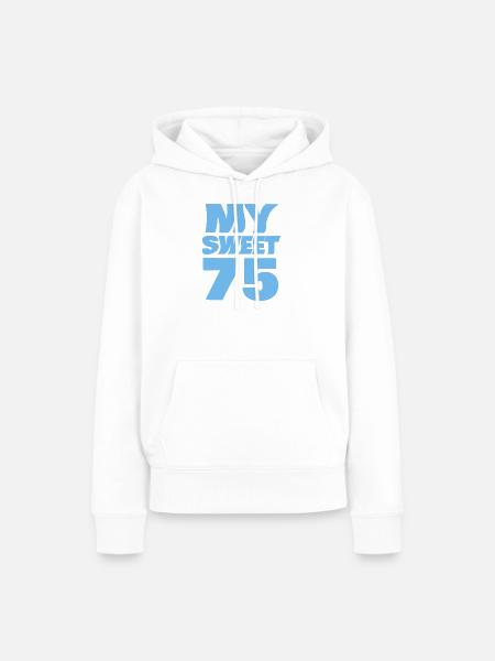 Sweet 75 - Frauen Premium Bio Hoodie - Weiß
