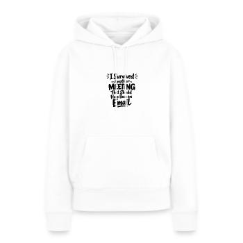 Drôle d’humour au bureau Conception des e-mails - Sweat à capuche Premium bio Femme - blanc - Devant - Julia (174cm)