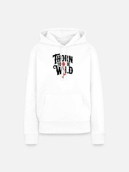 Rosenwild - Frauen Premium Bio Hoodie - Weiß