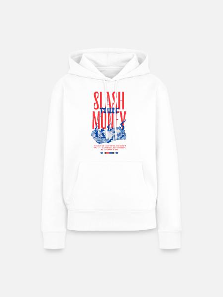Silberne Spritzer - Frauen Premium Bio Hoodie - Weiß