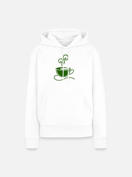 Kaffeetasse Spiralen - Frauen Premium Bio Hoodie - Weiß