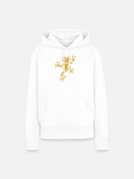 Laubfrosch - Frauen Premium Bio Hoodie - Weiß