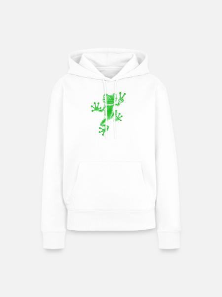 Laubfrosch - Frauen Premium Bio Hoodie - Weiß