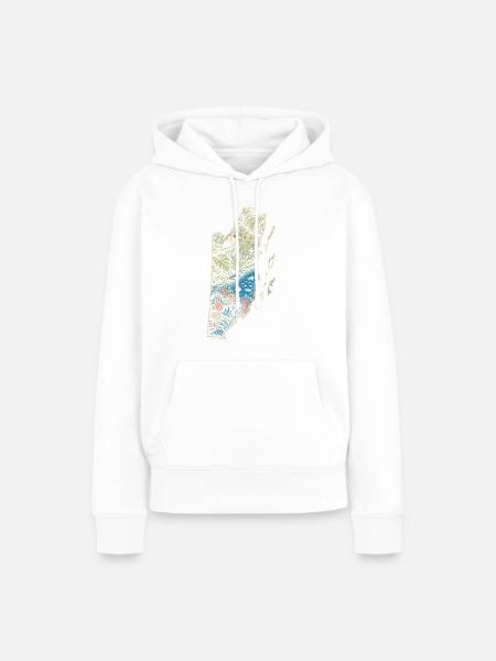 Belize Belizische Wurzel - Frauen Premium Bio Hoodie - Weiß