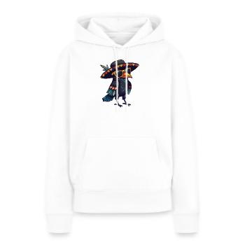 Sombrero comique Raven Crow - Sweat à capuche Premium bio Femme - blanc - Devant - Julia (174cm)
