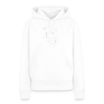 Grille de carrés isométriques - Sweat à capuche Premium bio Femme - blanc - Devant - Julia (174cm)