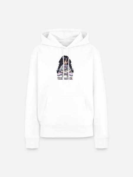 Süße Chibi Gamerin mit Controller - Frauen Premium Bio Hoodie - Weiß