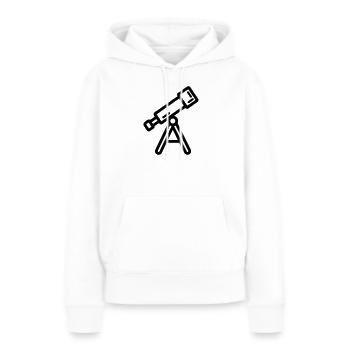 télescope - Sweat à capuche Premium bio Femme - blanc - Devant - Julia (174cm)