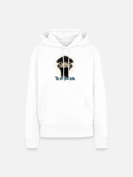 TU M'ÉMUS (Vogel, Emotion) - Frauen Premium Bio Hoodie - Weiß