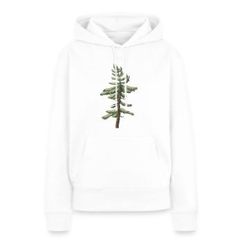 forest woods woodland wald tree baumstamm104 - Frauen Premium Bio Hoodie - Weiß - Vorne - Julia (174cm)