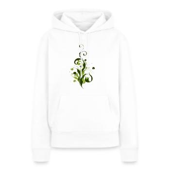 Abstrakte Pflanze - Blume - Flora - Sweat à capuche Premium bio Femme - blanc - Devant - Julia (174cm)