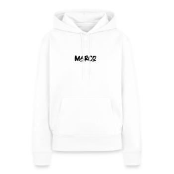 marco 10000 - Sweat à capuche Premium bio Femme - blanc - Devant - Julia (174cm)