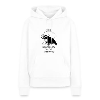 Drôle de mammouth âge de pierre âge glaciaire conception préhistorique - Sweat à capuche Premium bio Femme - blanc - Devant - Julia (174cm)