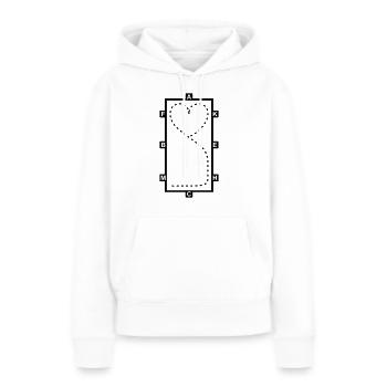 Dressage Riding heart - Dressage Equitation coeur - Sweat à capuche Premium bio Femme - blanc - Devant - Julia (174cm)