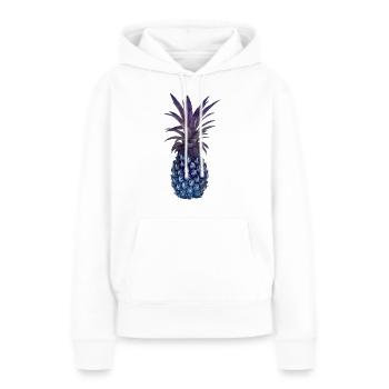 ananas - Sweat à capuche Premium bio Femme - blanc - Devant - Julia (174cm)