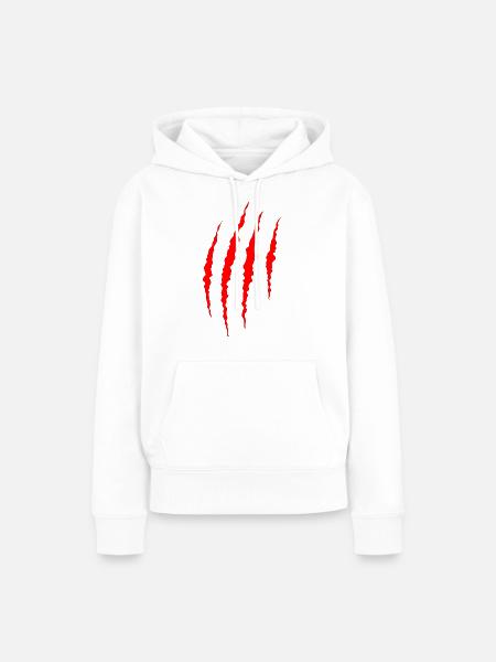 Kratzer - Frauen Premium Bio Hoodie - Weiß