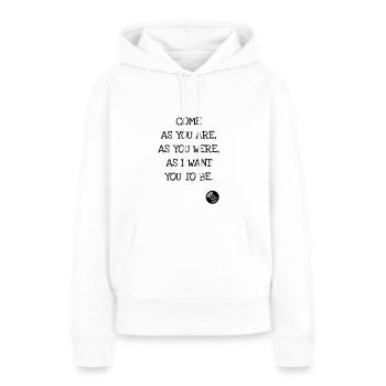 Come as you are - Nirvana - Kurt Cobain - Sweat à capuche Premium bio Femme - blanc - Devant - Julia (174cm)