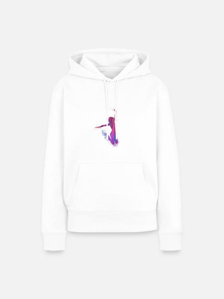 sprung,tanz,tänzerin,graffiti,pink,rosa - Frauen Premium Bio Hoodie - Weiß