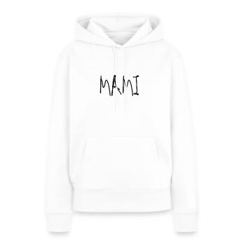 Maman - Sweat à capuche Premium bio Femme - blanc - Devant - Julia (174cm)