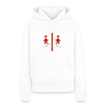 Éléments graphique du costume de Gille - Sweat à capuche Premium bio Femme - blanc - Devant - Julia (174cm)