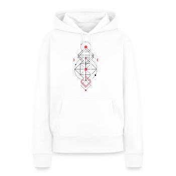 Heilige Geometrie - Frauen Premium Bio Hoodie - Weiß - Vorne - Julia (174cm)