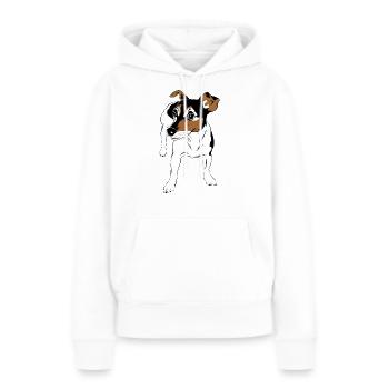 Jack Russel Terrier - Frauen Premium Bio Hoodie - Weiß - Vorne - Julia (174cm)