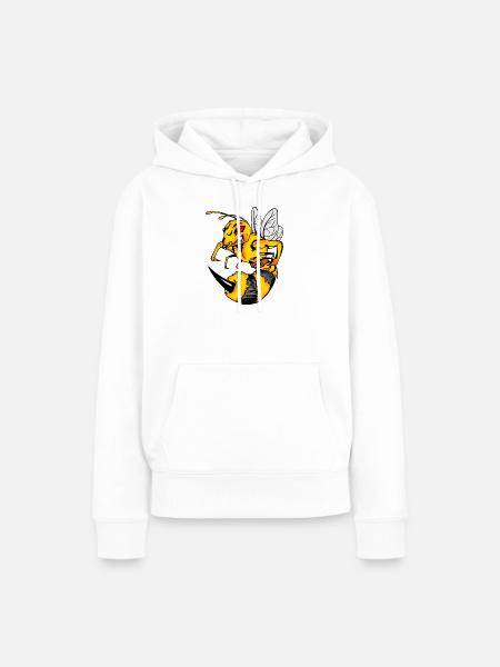 Aggressive Comic-Wespe mit Stachel - Frauen Premium Bio Hoodie - Weiß