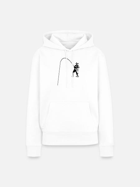 Angler - Frauen Premium Bio Hoodie - Weiß