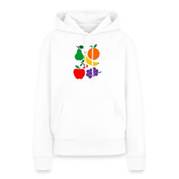 Obst - Frauen Premium Bio Hoodie - Weiß - Vorne - Julia (174cm)